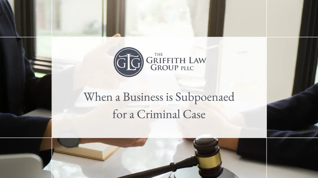 when a business is subpoenaed for a criminal case